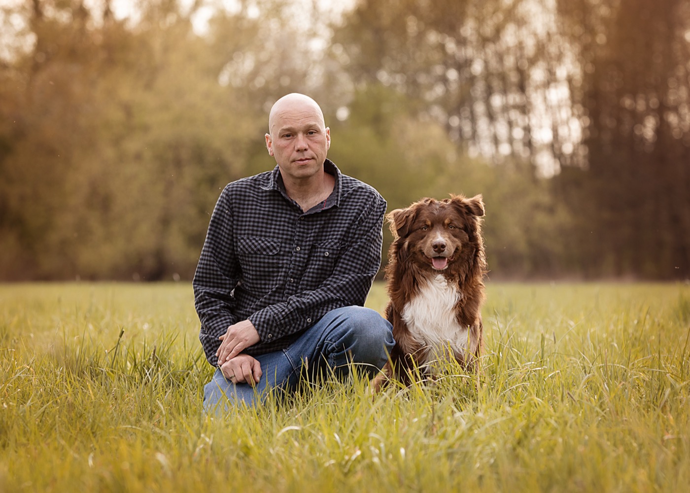 Training mit Hund im Feld